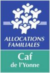Logo et site de la caisse d'allocations familiales de l'Yonne